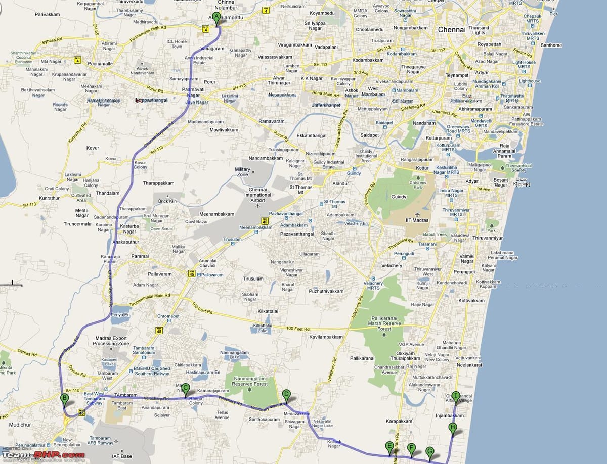 เส้นทางบนแผนที่ india. kgm