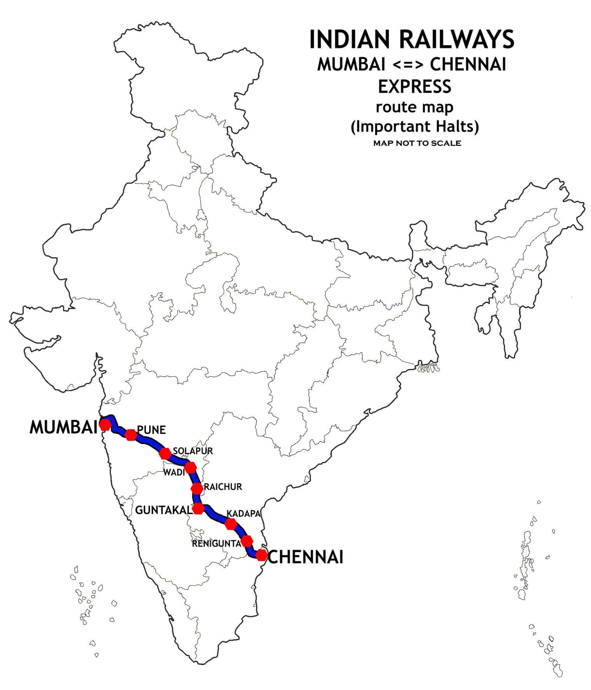 มุมไบจะ india. kgm รถไฟบนแผนที่เส้นทาง