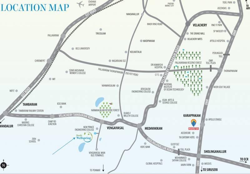 Medavakkam india. kgm แผนที่