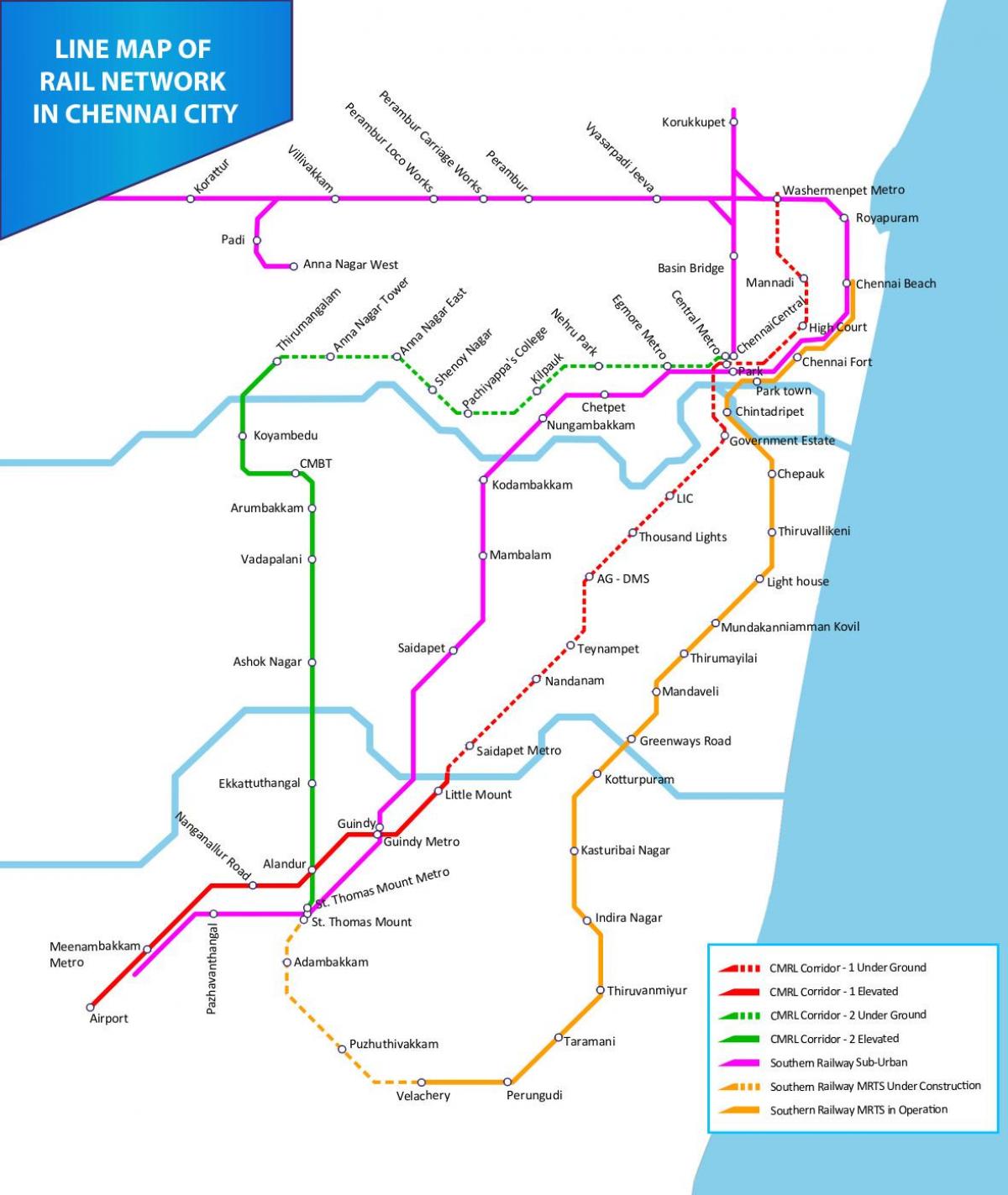 แผนที่ของ india. kgm แอนนา Nagar