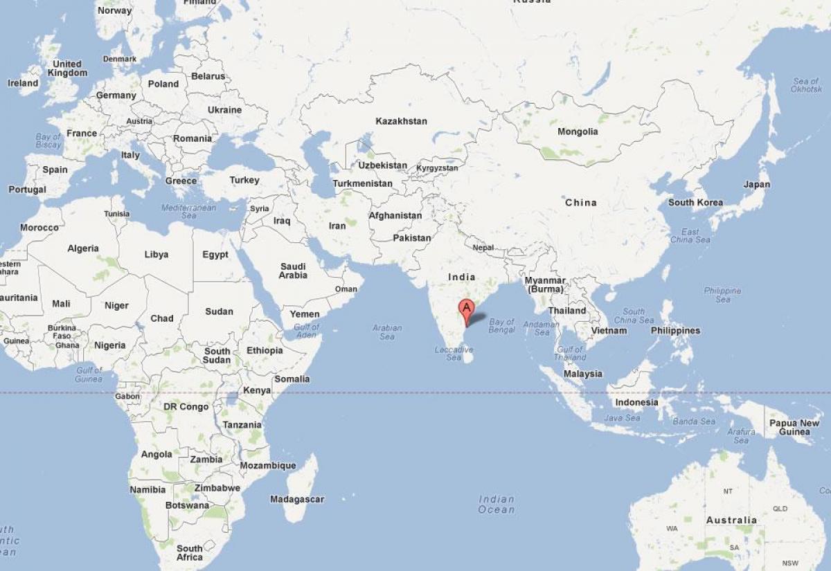 India. kgm บนโลกแผนที่