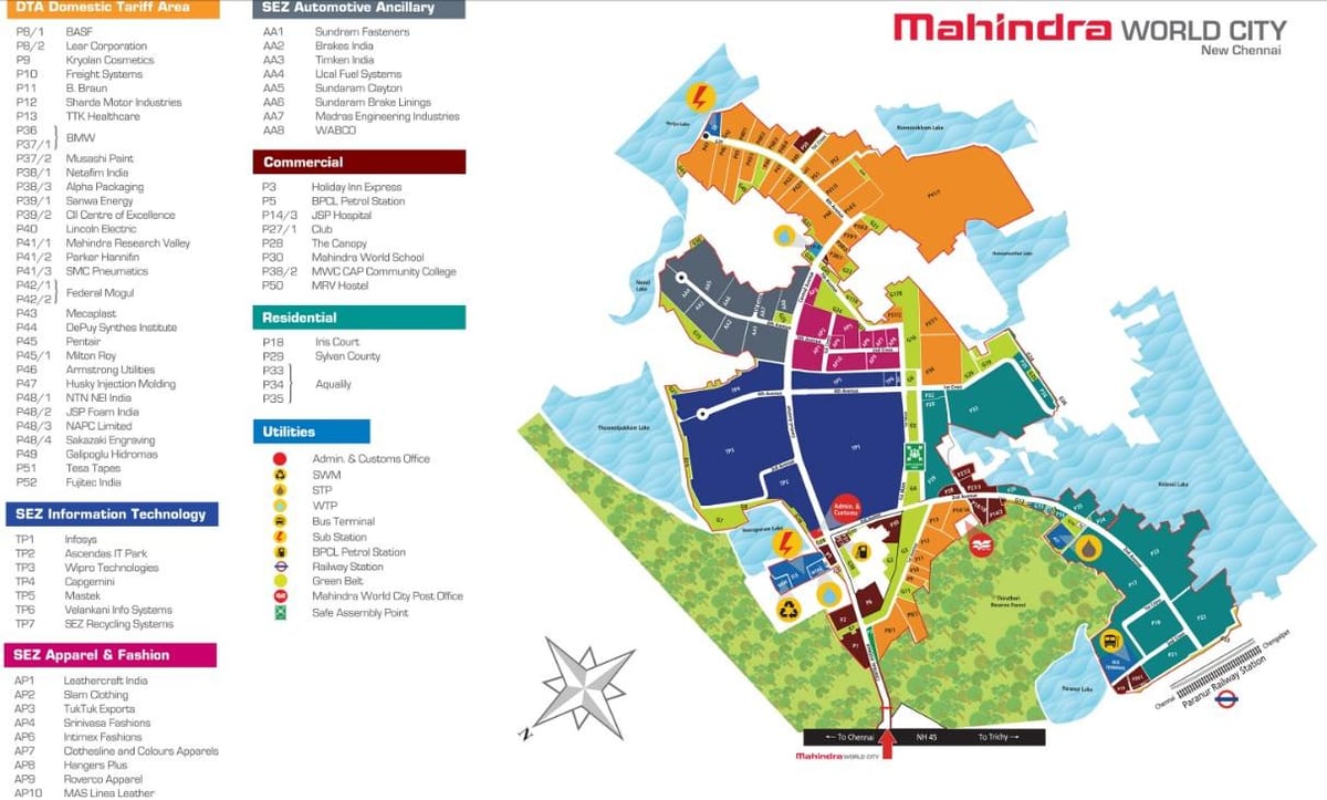 แผนที่ของ Mahindra เมือง india. kgm