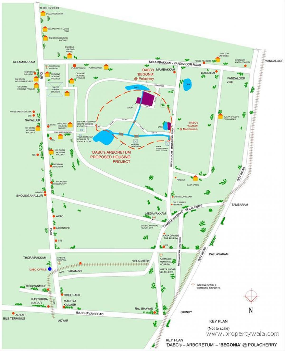 Velachery india. kgm แผนที่