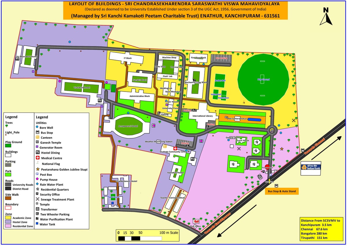 แผนที่ของ VIT india. kgm มหาวิทยาลัย