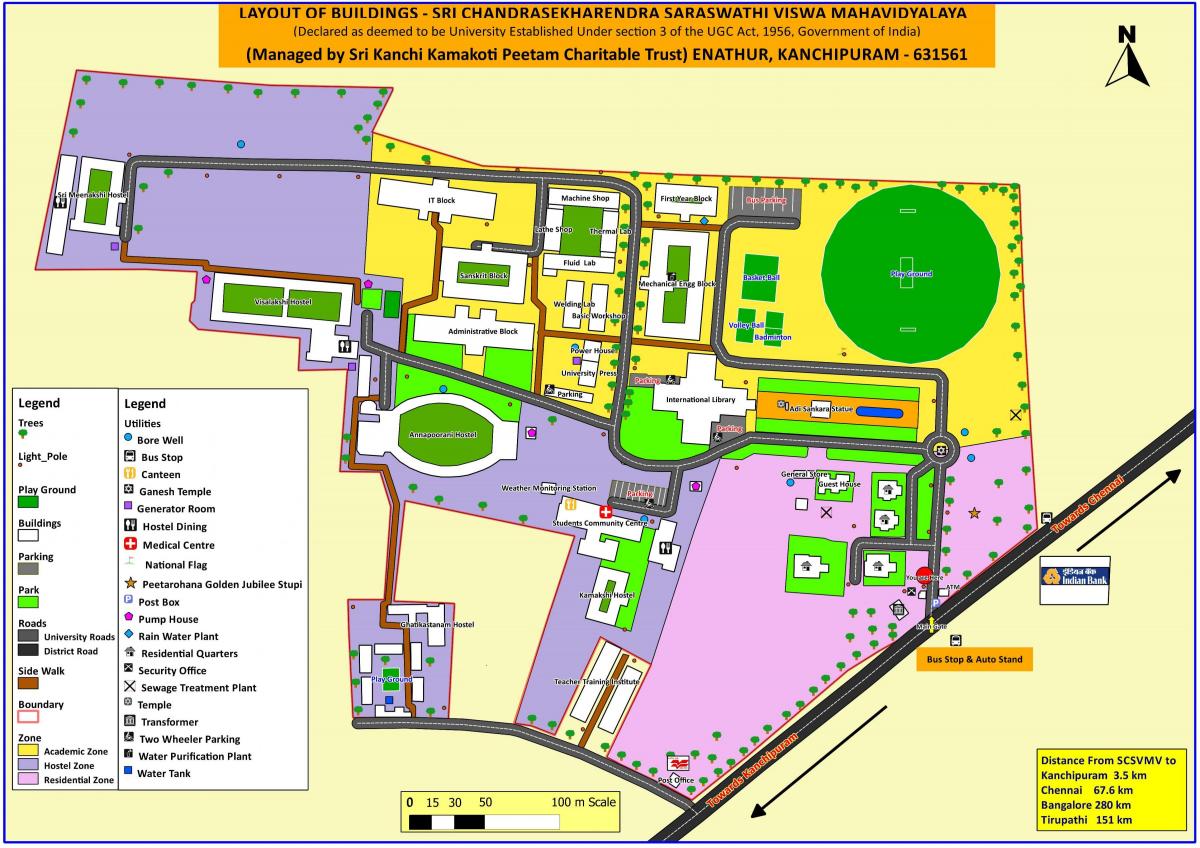 แผนที่ของ VIT india. kgm มหาวิทยาลัย