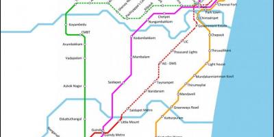 MRTS india. kgm แผนที่
