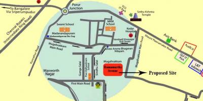 Porur india. kgm แผนที่