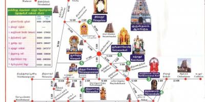 แผนที่ของ india. kgm temples
