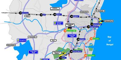 แผนที่ของทะเลสา india. kgm