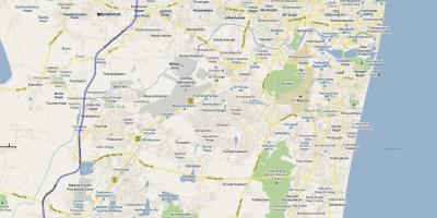 เส้นทางบนแผนที่ india. kgm