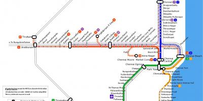 India. kgm ย่านชานเมือง railway แผนที่