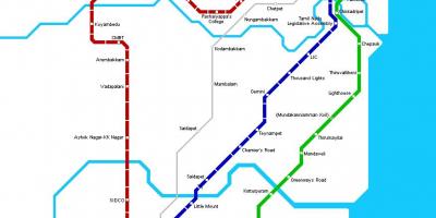 India. kgm ประจำสถานีรถไฟใต้ดินแผนที่