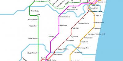 แผนที่ของ india. kgm แอนนา Nagar
